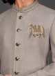 Simple & Sober Sherwani In Jute Fabric